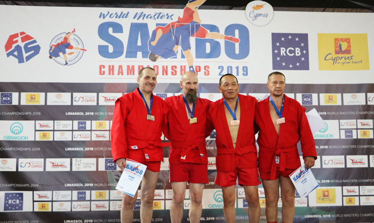 Winners of the 1st Day of the World Masters SAMBO Championships