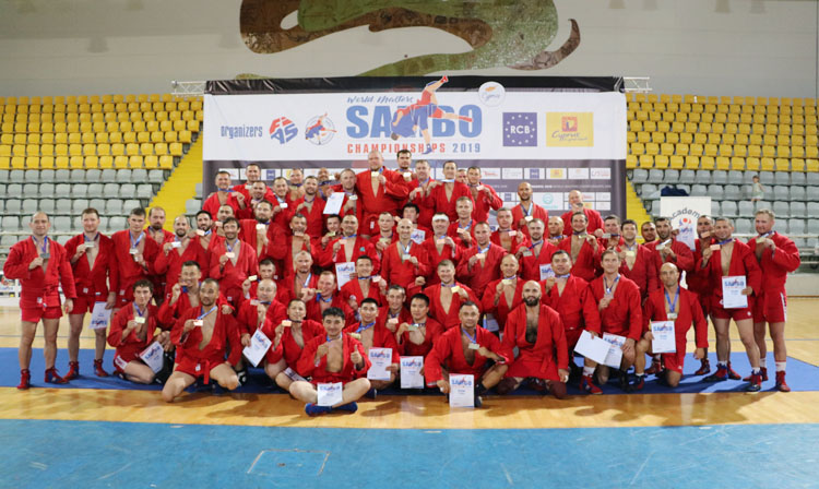 Winners of the 2nd Day of the World Masters SAMBO Championships