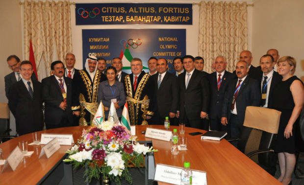 Thomas Bach in Tajikistan about Sambo