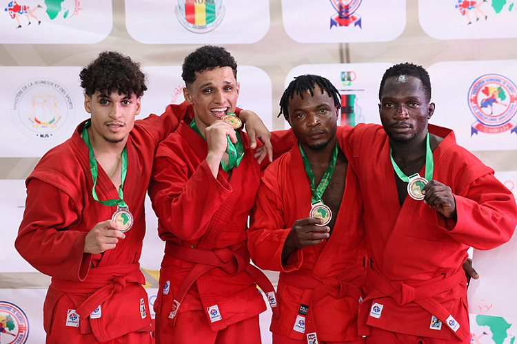 Winners of Day 2 of the African SAMBO Championships 2025 in Guinea